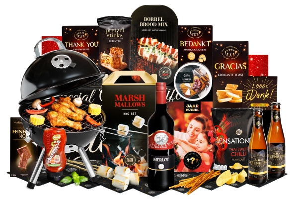 Kerstpakketten opties zoals bbq en grill kerstpakketten