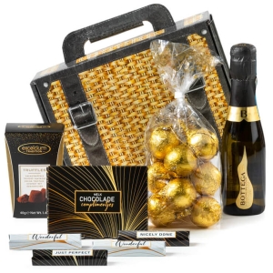 Chocolade kerstpakket met heerlijke truffels en kerstchocolade