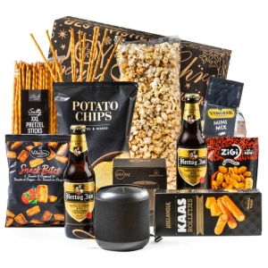 Speaker kerstpakket voor een sfeervolle kerst met hapjes