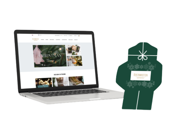 Persoonlijke kerstwebshop in bedrijfsuitstraling